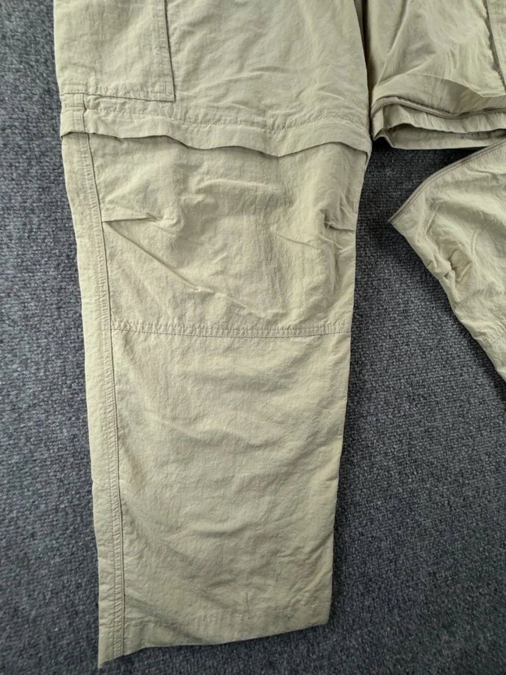 VTG Fjallraven Zip Off Convertible Hiking Pants 52069 Men Beige 46 ACTL 34X28
